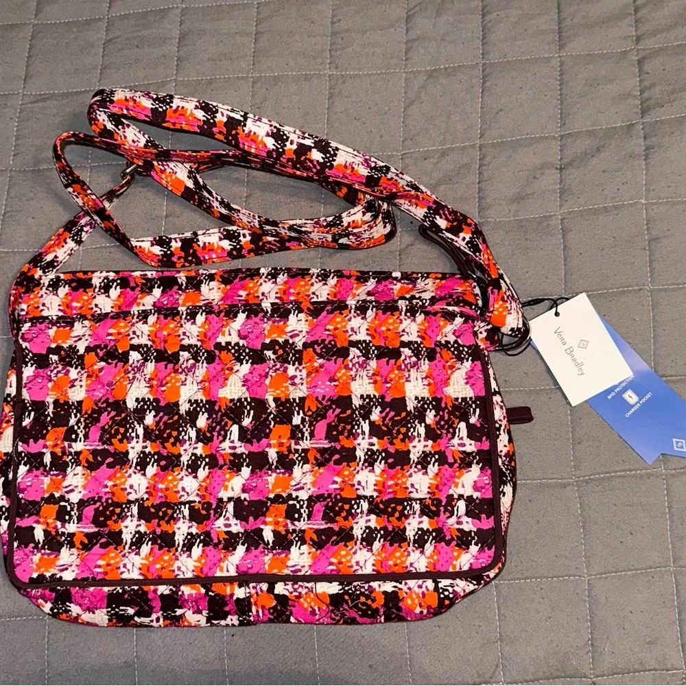 NWT Vera Bradley Little Hipster Herringbone Print Crossbody Bag